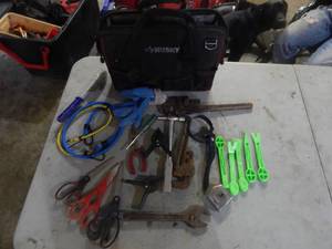 Assorted Hand Tools With Tool Bag
