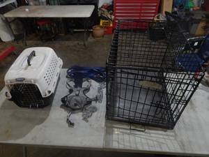 Small & Medium Pet Crates, Harness Collars, Leash