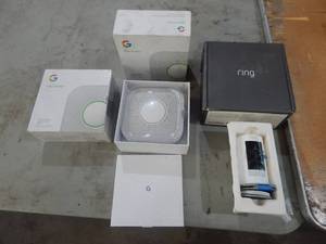 2-New Google NEST Protect, Smoke-Carbon Monoxide Alarm, And Ring Camera (No Battery)