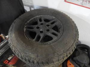 Set Of 4 Firestone Destination AT 2657016 90% On Jeep 5 Lug Aluminum Wheels