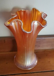 Northwoods Carnival Glass Vase