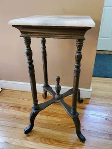 Marble Top Or Similar Material Plant Stand