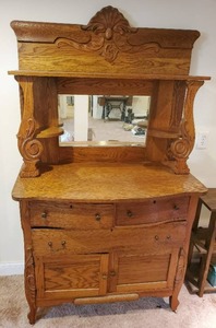 Antique Sideboard With Hutch