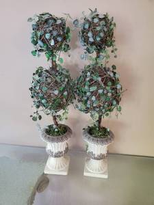 Pair Of Faux Topiary Plants