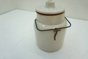 possible red wing crock with lid