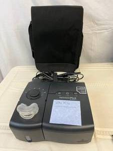 lot 18 image: MSRP $1800 Respironics REMstarPlus M Series With C-Flex Self Adjusting Pressure CPAP VPAP Machine With Reservoir, Power Cord & Travel Case Excellent Working Condition
