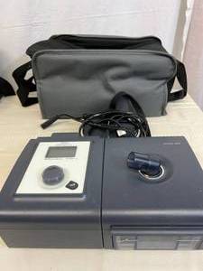 lot 19 image: MSRP $2500 Philips Respironics System One REMstar Auto With A-Flex CPAP - VPAP Machine With Carrying Bag, Smart Card, Reservoir, Power Cord & Manual (MaskHose Not Included) - Great Working Condition