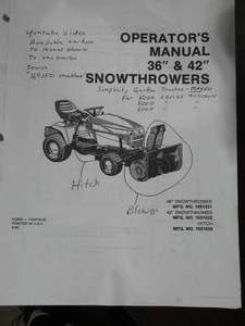 36 Snowthrower Hitch & Blower