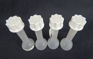 Set of 4 Kartell 25 ML Plastic Volumetric Flasks With Screw Caps