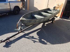 1963 Alumacraft 14 V-Bottom Boat With Trailer