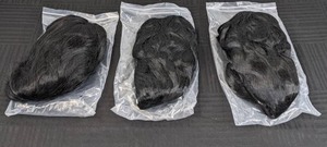lot 60 image: (3) NEW Black Wigs