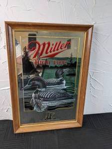 lot 40 image: Common Loon Minnesota Miller High Life Beer Sign