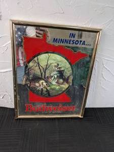 lot 42 image: In Minnesota... Budweiser Beer Sign