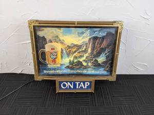 lot 1 image: Vintage Heileman Old Style Beer Motion Waterfall Lighted Sign