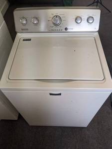 lot 15 image: Maytag High-Efficiency Agitator Top Load Washing Machine