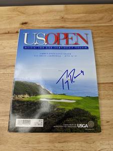 lot 10A image: Tony Romo Autographed 2008 US Open Golf Program Pass Lanyard Dallas Cowboys NFL Football QB 