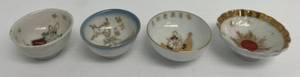 Vintage Japanese Bone China Wartime Sake Cups (No Chips Or Cracks)