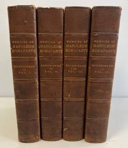 Antique Memoirs Of Napoleon Bonaparte By Louis Antoine Fuavelet De Bourrienne Vol. I-IV