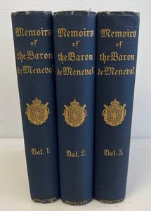 Antique 1894 Copyright Memoirs Of The Baron De Menebal By Barron Claude-Francois De Meneval Vol. 1 - 3