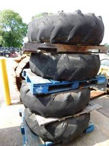 4 - Used Foamed Filled Telehandler Tires