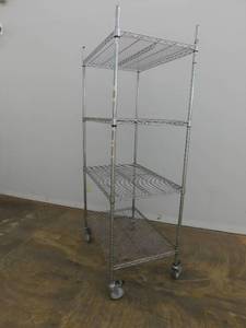Uline NSF Mobile Wire Shelving - 36 x 24 x 77.5(h)