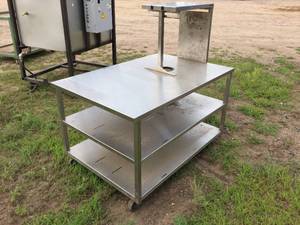 lot 25 image: Stainless Steel NSF Rolling Table