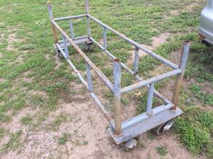 lot 29 image: Heavy Duty Long Stock Cart