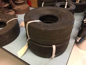 lot 45 image: (2) 4.103.50-4 Rubber Tire Slicks