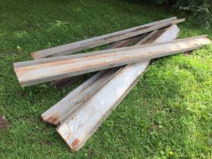 lot 122 image: 6 Pc Steel Channel 10 x 3 x 34 Thick