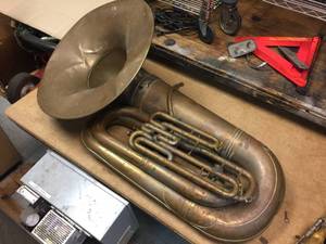 lot 184 image: Rare Antique C.G. Conn Ltd. Tuba