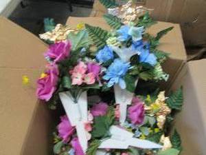 Box of Floral Memorial Day Stakes...