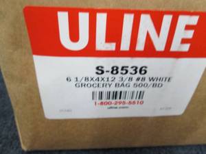 500 ct 8# White Lunch Bags Retail $...