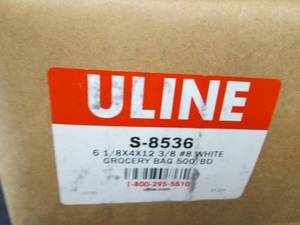 500 ct 8# White Lunch Bags Retail $...