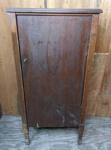 lot 244 image: Vintage Upright Storage Cabinet Containing Sheet Music and Other Items
