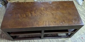 lot 289 image: Dark Brown TV StandConsole Table