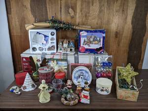 lot 252 image: Christmas Tree, Glass Christmas Decorations, Christmas Lights and More