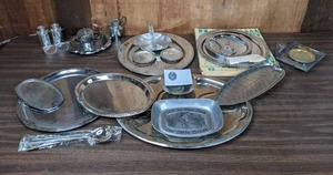lot 265 image: A Variety of Silver Colored Serving Trays and More