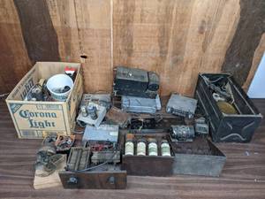 lot 219 image: An Assortment of Vintage Radio Parts Westinghouse Dynamotor, General Electric Dynamotor, Sanyo, Signal Corps U.S. Army