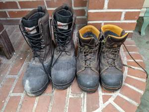 lot 170 image: Two Pair of Boots Field n Forest Thinsulated Ultra 800 Gram Size 8 and Timberland Pro Series Steel Toe Mens Size 14