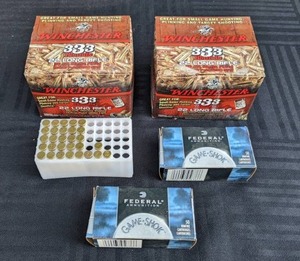lot 82 image: Ammo Winchester 22 Long Rifle, Federal Ammunition Game Shok 22 Long Rifle, & More