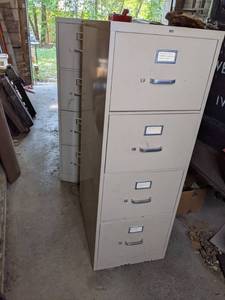 lot 418 image: Three Vertical 4-Drawer File Cabinets