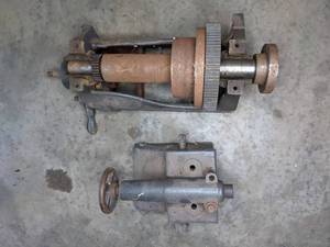 lot 399 image: Pair of Parts Mystery Machinery, Enigmatic Engine Parts, or Scrap Metal