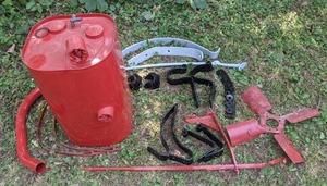 lot 75 image: Vintage Car Parts- Fuel Tank and other miscellaneous Dodge Parts