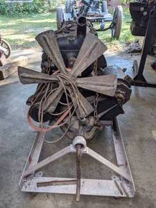 lot 13 image: Antique Dodge Motor with Northeast Electric Co. Starter Model GA Type 3804, Dodge Bros. Ignition Unit Model O Type 10004, and Other Original Parts