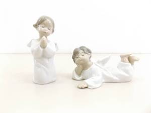 2 Lladro Baby Angel Figurines # 4538 and #4541