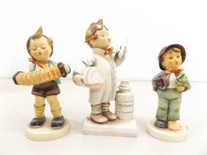 3 Hummel Boy Figurines #185, #322, and #374 TMK6