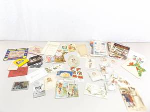 Large Lot of Cabinet Cards, Oddly Shaped Xmas Cards, Misc Ephemera, etc.