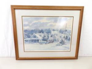 Pencil Signed and Numbered Charles L. Peterson Ephraim Winter Framed Print
