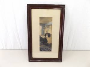 RARE 1916 Wallace Nutting Pencil Signed 13 x 22 Framed Print
