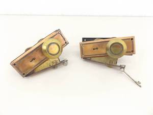 2 Antique Brass and Copper Doorplates, Locks, and Appropriate Skeleton Keys